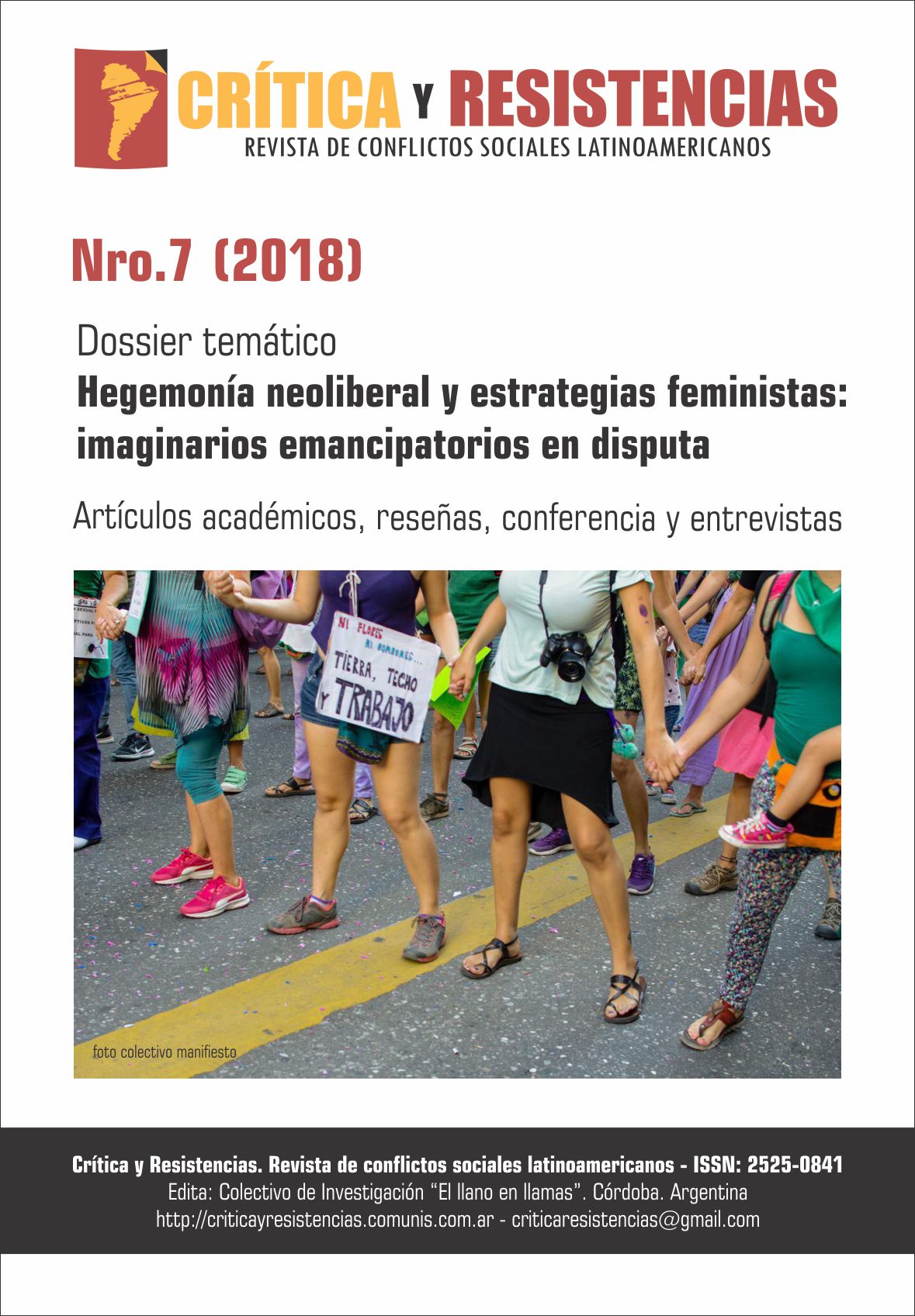 Portada de Revista Crítica y Resistencias Nº 7 (2018)